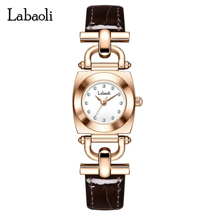 Labaoli Women's Rose Gold Square Watch Quartz Waterproof Belt Watch - Image 3