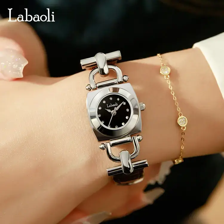Labaoli Women's Rose Gold Square Watch Quartz Waterproof Belt Watch - Image 4