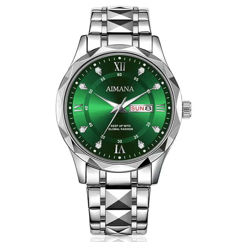 Men's Luminous Quartz Watch with Gold Strap — feature 16