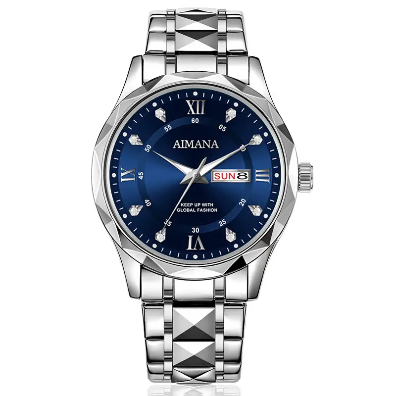 Men's Luminous Quartz Watch with Gold Strap — feature 21