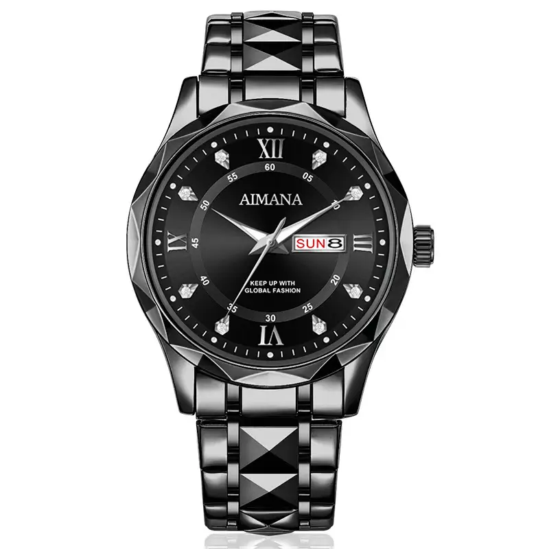Men's Luminous Quartz Watch with Gold Strap — feature 22