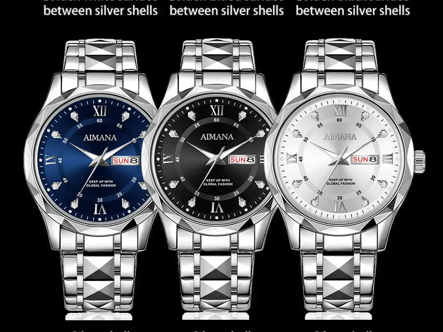 Men's Luminous Quartz Watch with Gold Strap — feature 8