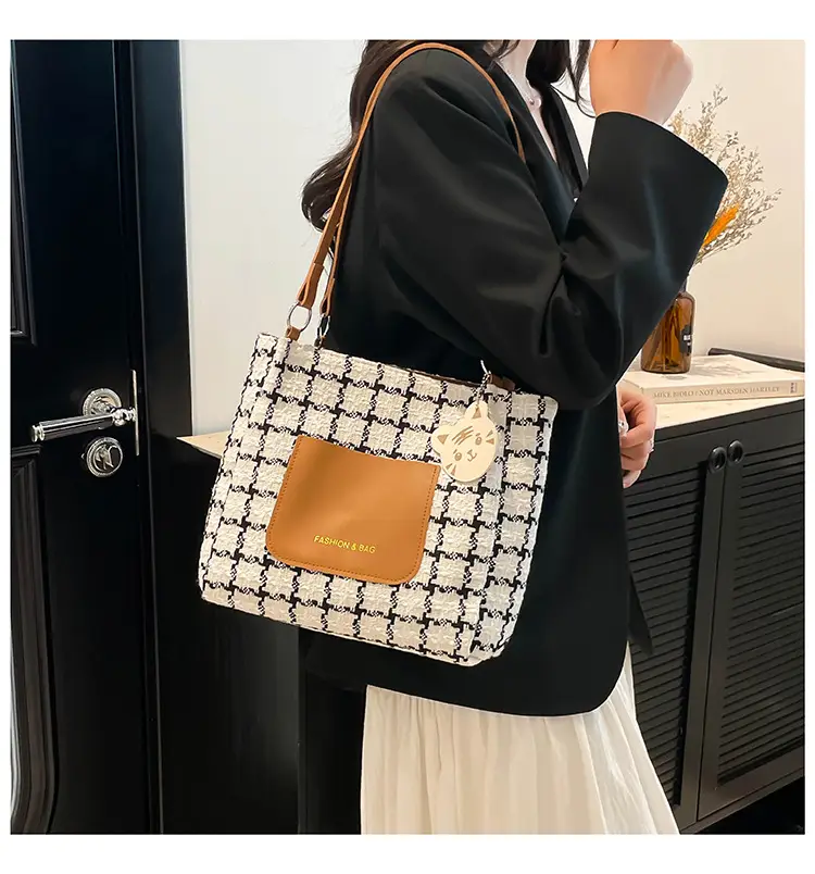 Women's Plaid Shoulder Bag Large Capacity 2025 — feature 15