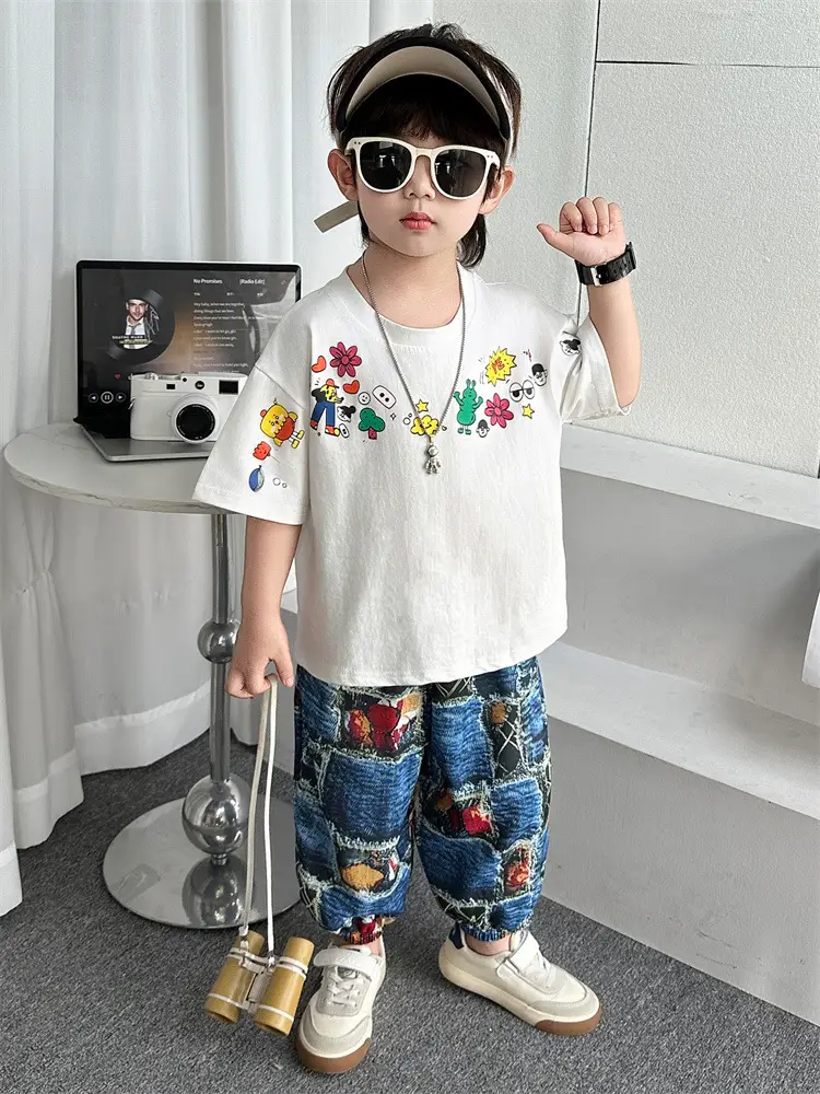 7348 Boys T-Shirt Anti-Mosquito Pants Set