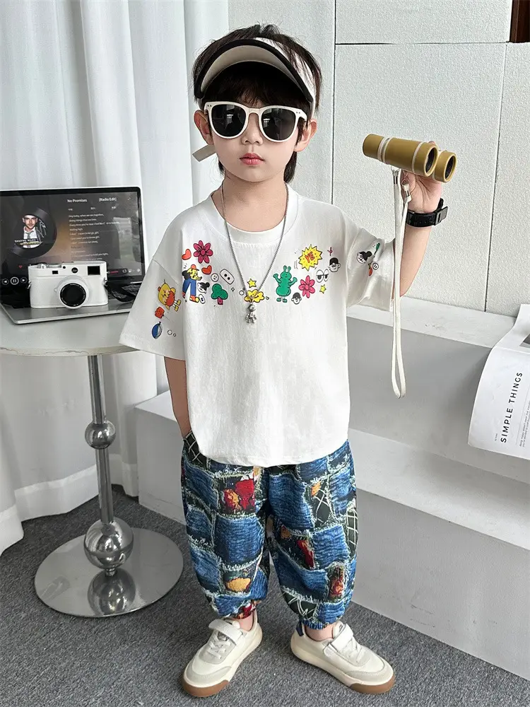 7348 Boys T-Shirt Anti-Mosquito Pants Set
