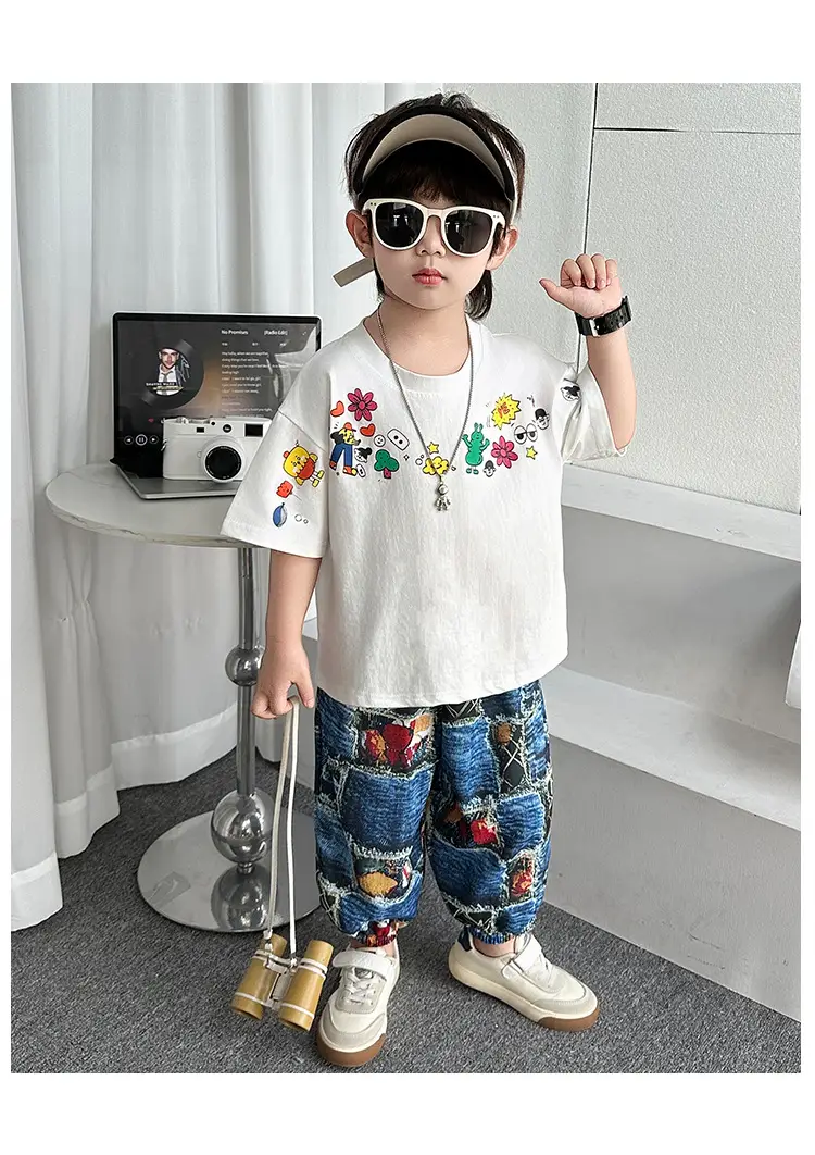 7348 Boys T-Shirt Anti-Mosquito Pants Set — feature 10