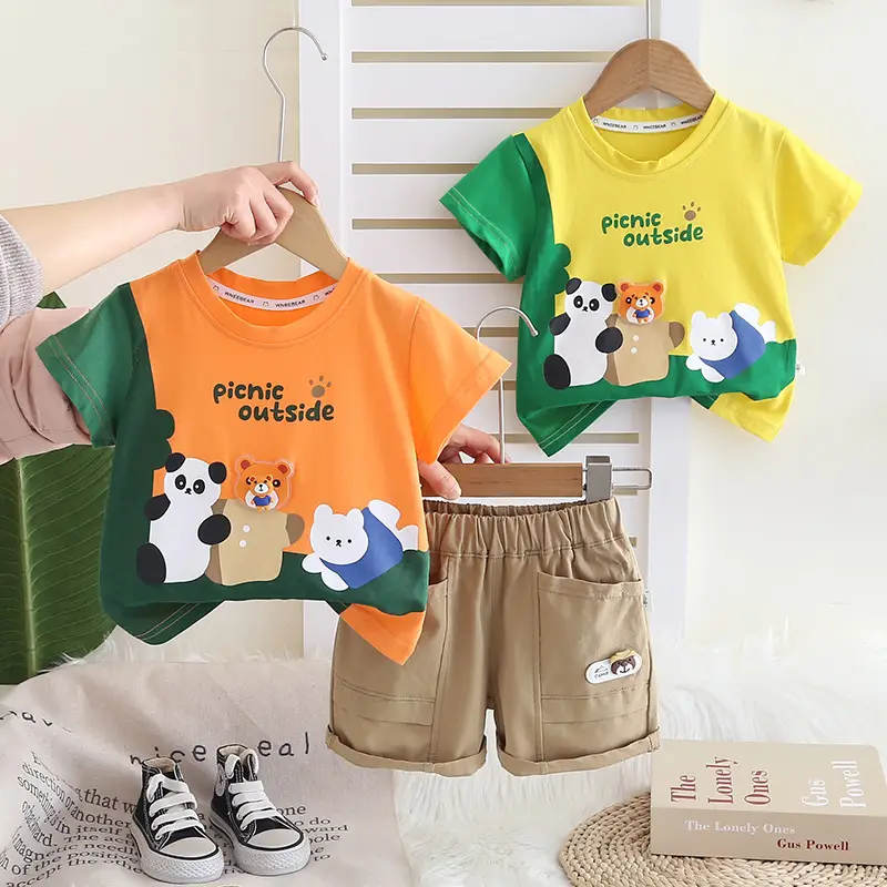 2025 Boys Picnic Outdoors T-Shirt & Shorts Set 1-5Y - Image 3
