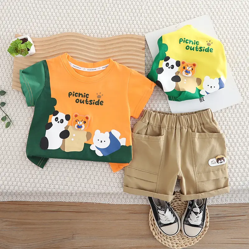 2025 Boys Picnic Outdoors T-Shirt & Shorts Set 1-5Y — feature 3