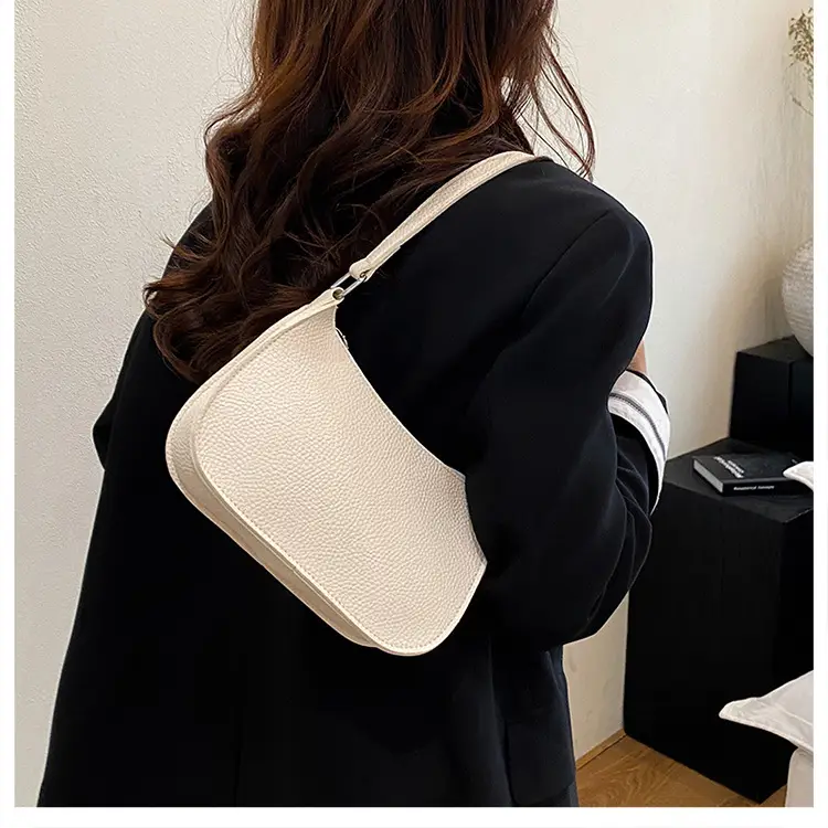 Women's Beige Embossed Shoulder Bag 2025 — feature 8