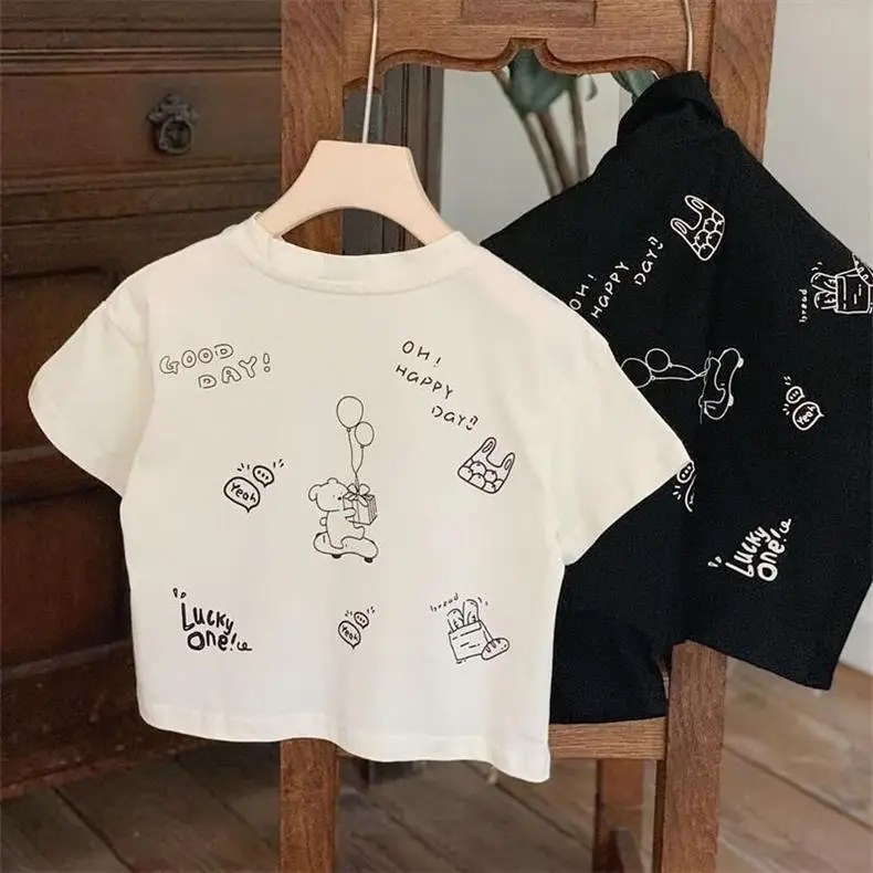 Kids Cotton T-Shirt White Pink Gradient Short Sleeve — feature 5