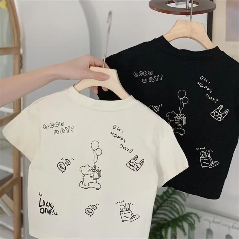 Kids Cotton T-Shirt White Pink Gradient Short Sleeve — feature 8