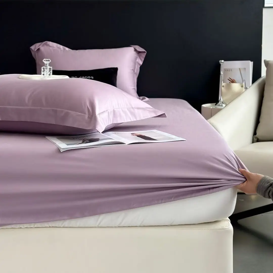Solid Color 60S Lyocell Tencel Silky Bed Cover, Full Surround Mattress Protector, Cooling Dustproof Cover