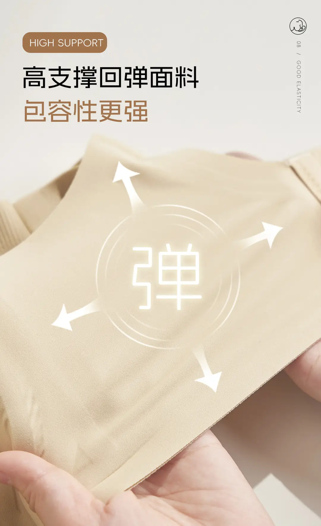Wholesale Adjustable Underwear for Women with Small Breasts, Push-Up, Secondary Breast Reduction, Anti-Sagging, Breathable, Traceless, Soft Support, Large Size Bra — feature 14