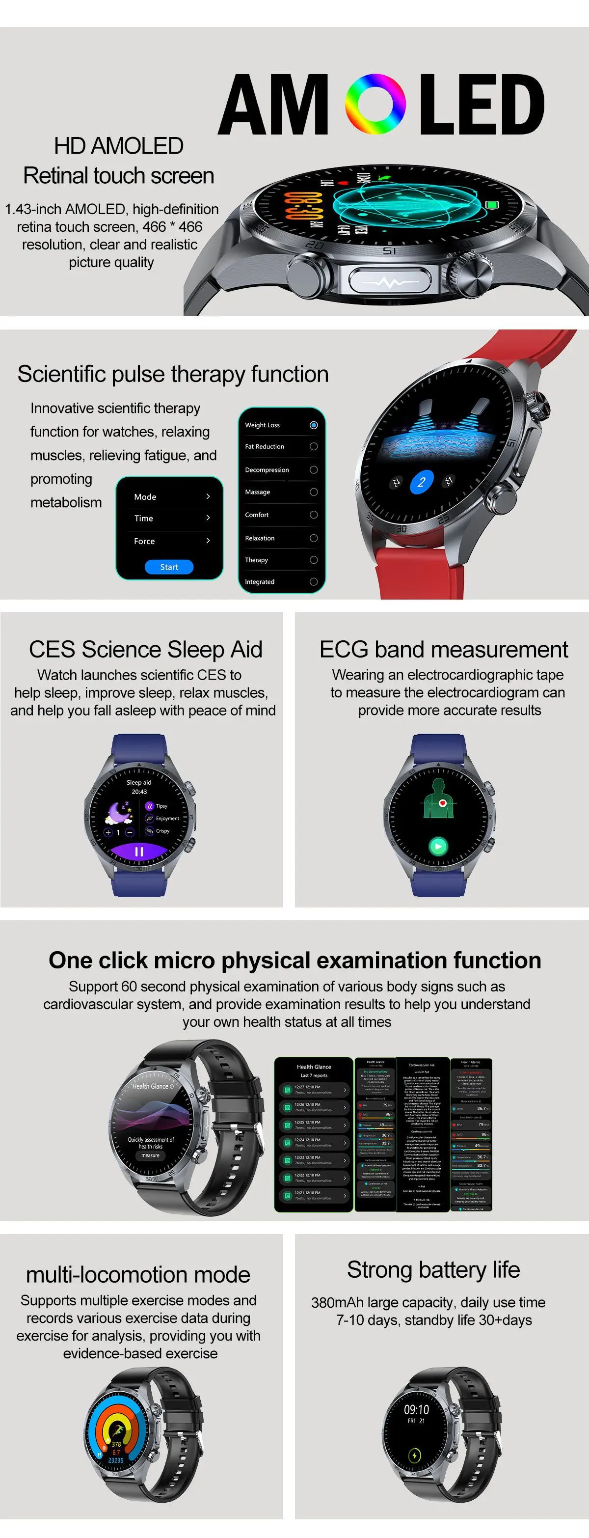 Tk29 Smart Watch Red Waterproof Sports Monitor — feature 2