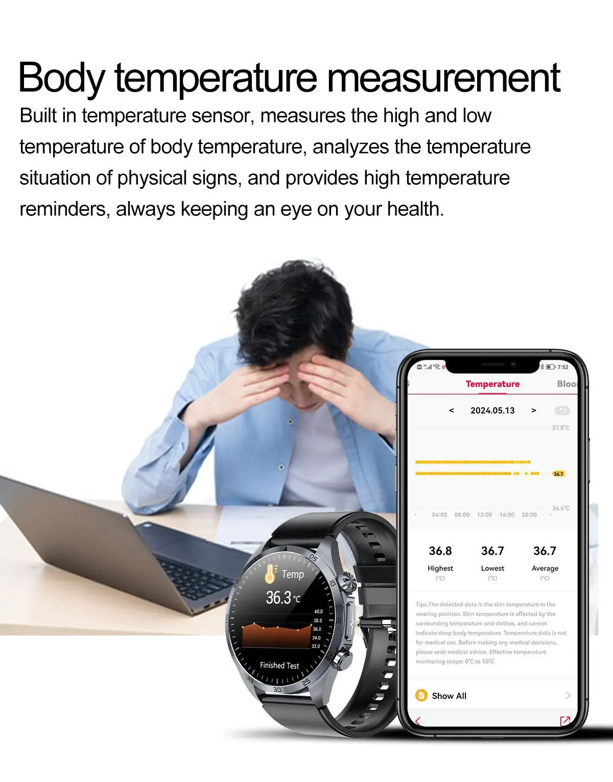 Tk29 Smart Watch Red Waterproof Sports Monitor — feature 25