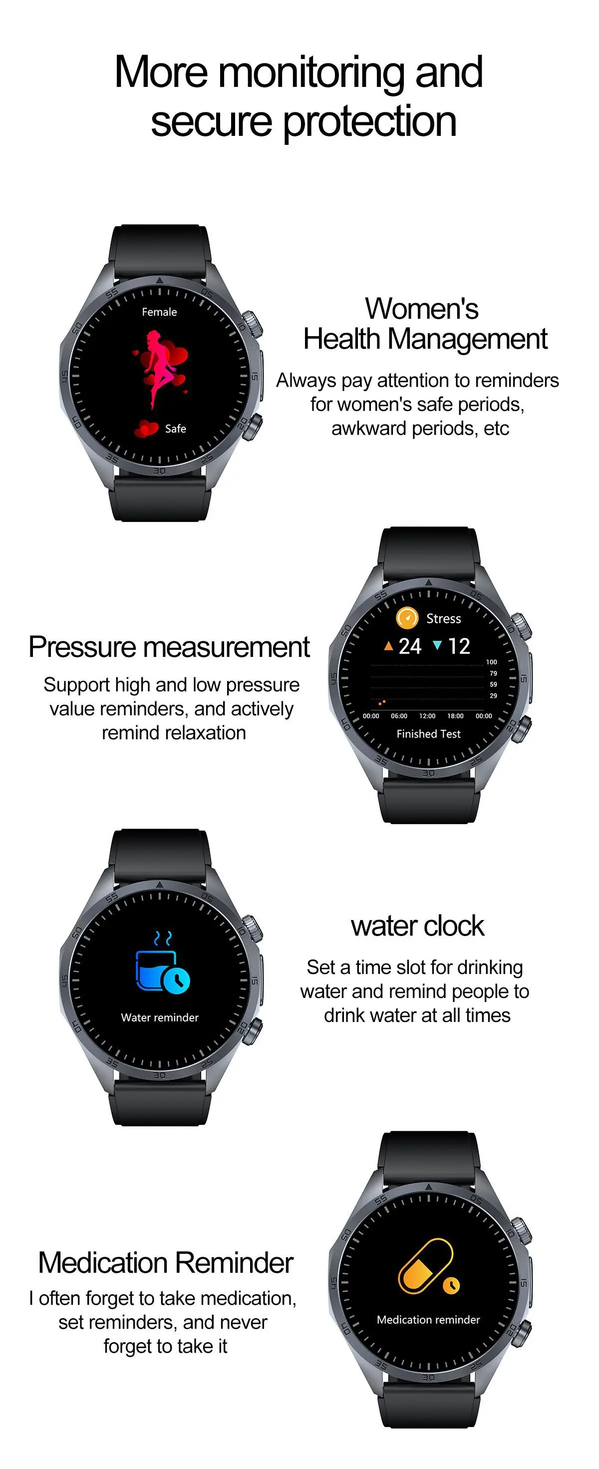 Tk29 Smart Watch Red Waterproof Sports Monitor — feature 26