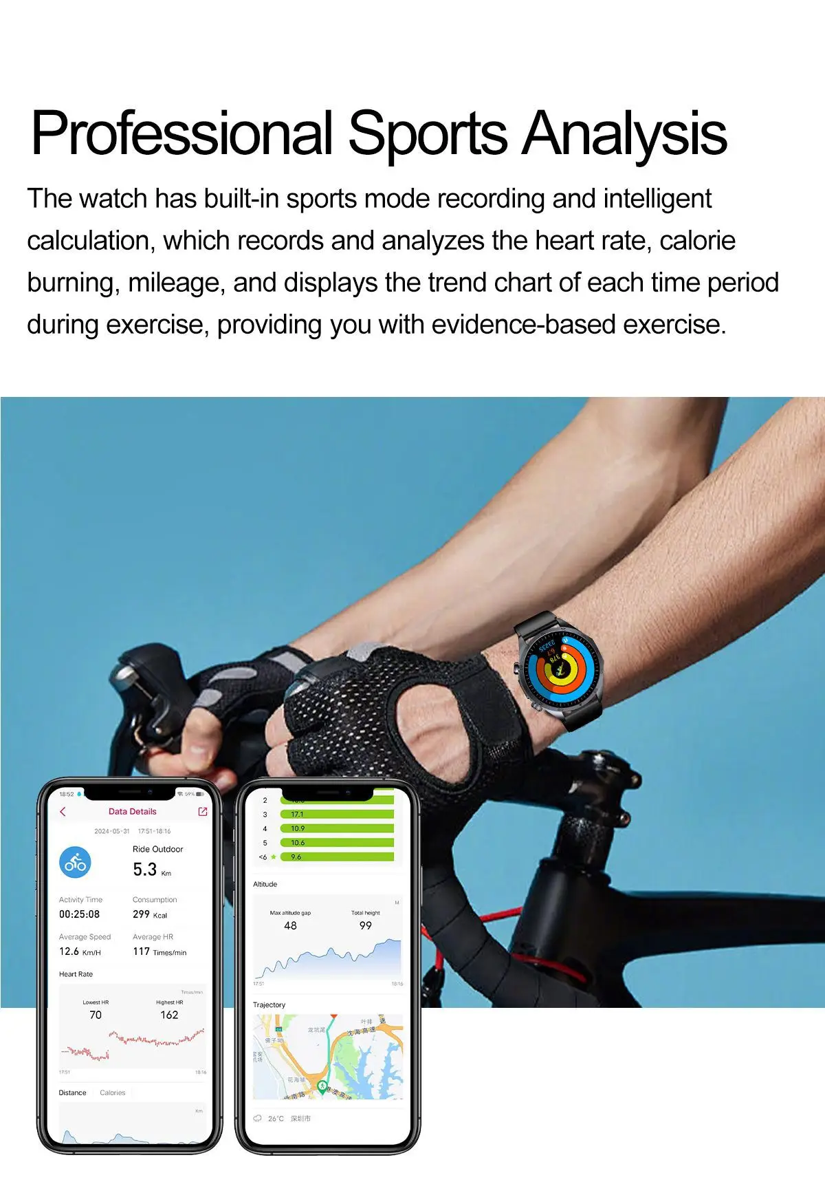 Tk29 Smart Watch Red Waterproof Sports Monitor — feature 29