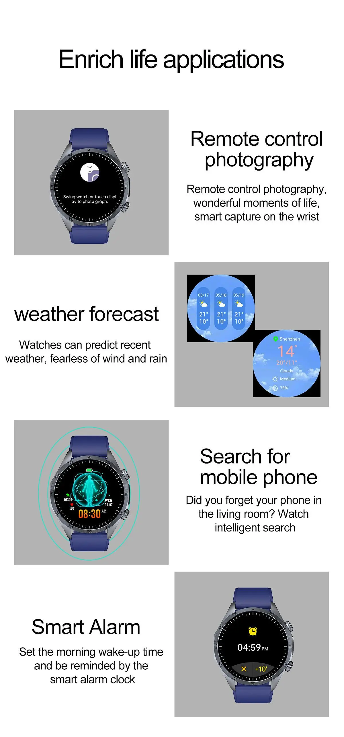 Tk29 Smart Watch Red Waterproof Sports Monitor — feature 33