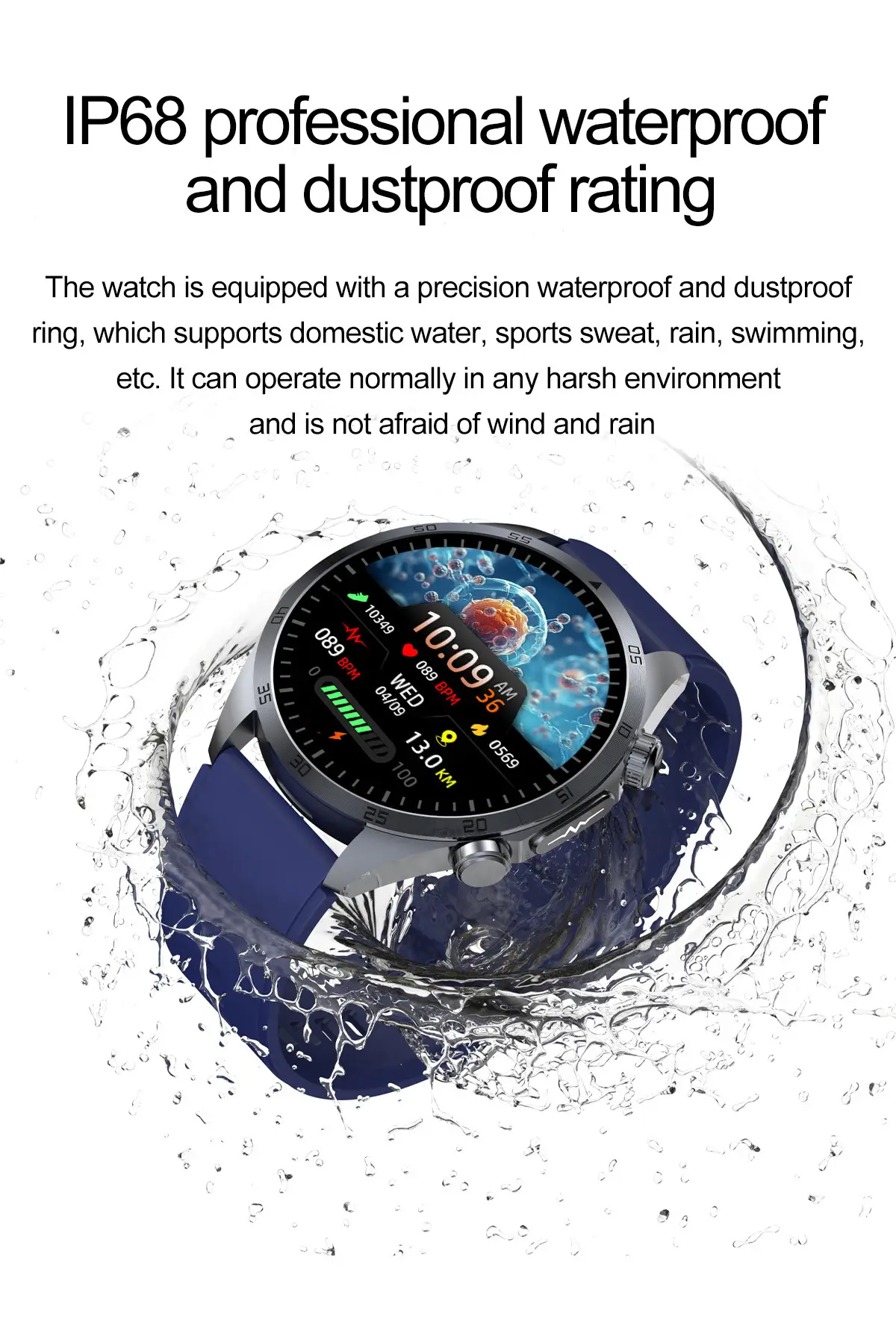 Tk29 Smart Watch Red Waterproof Sports Monitor — feature 35