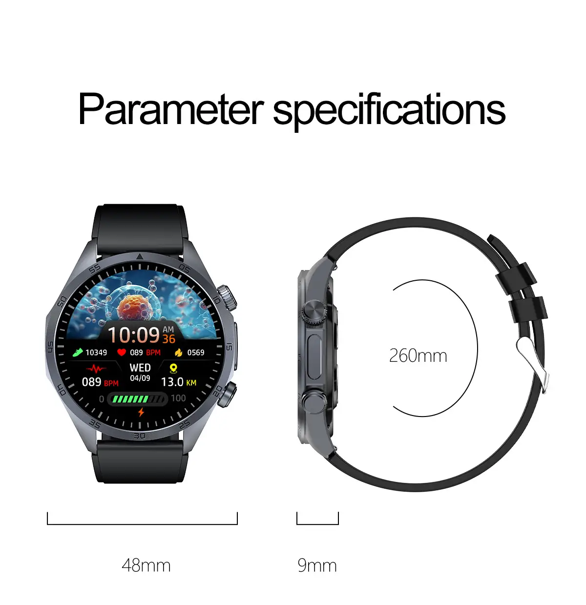 Tk29 Smart Watch Red Waterproof Sports Monitor — feature 37