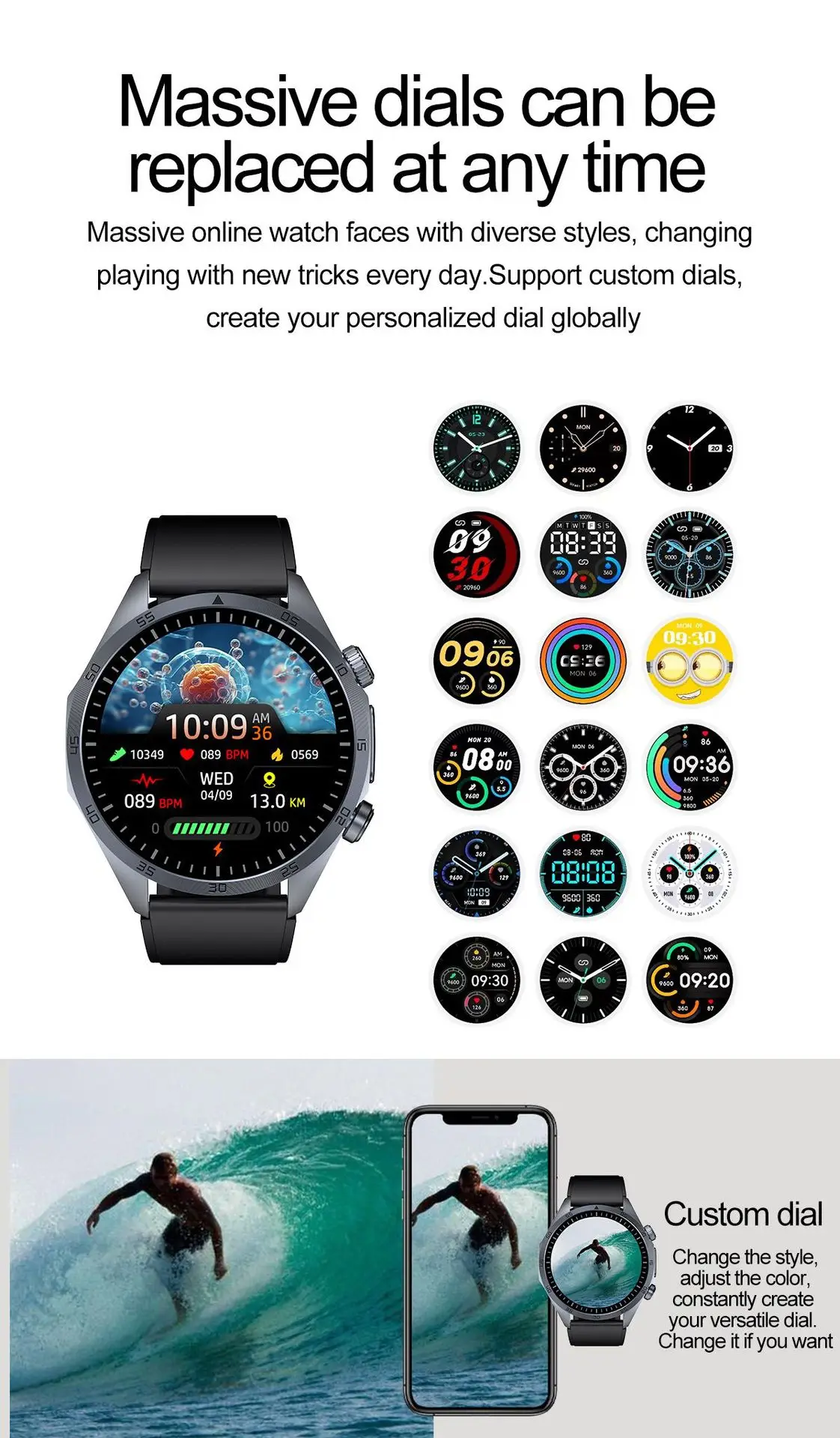 Tk29 Smart Watch Red Waterproof Sports Monitor — feature 5