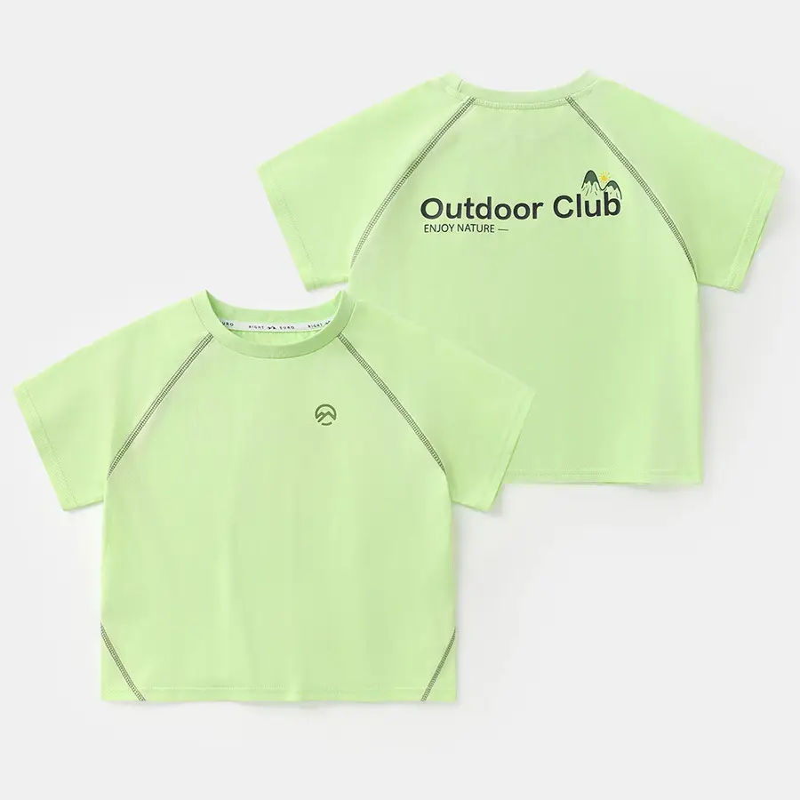 Boys Cotton T-Shirt Shorts Beige Summer - Image 2