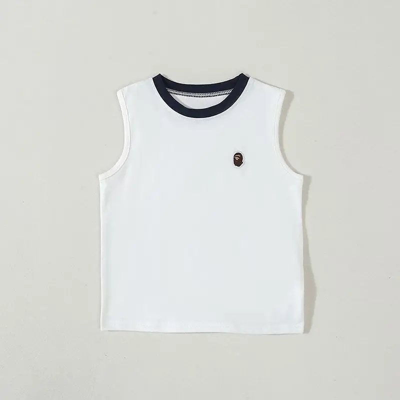 Children's Pure Cotton Sleeveless T-Straps Vest Set - Image 5