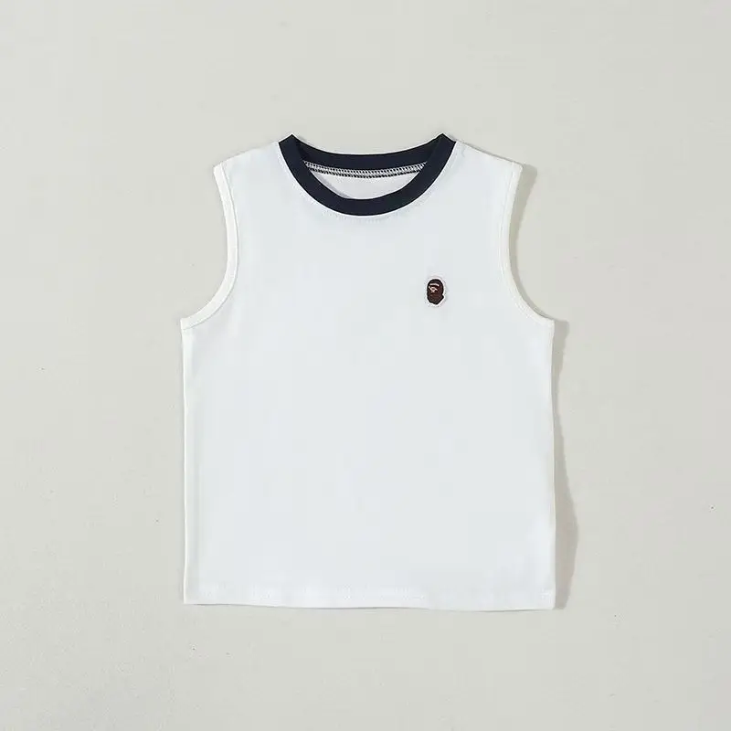 Children's Pure Cotton Sleeveless T-Straps Vest Set — feature 5