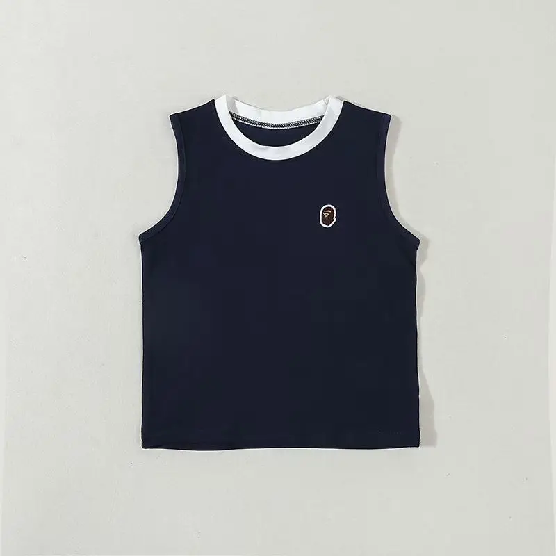 Children's Pure Cotton Sleeveless T-Straps Vest Set — feature 6