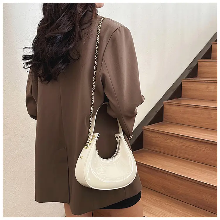 Red Glossy Chain Shoulder Bag for Women 2026 — feature 36