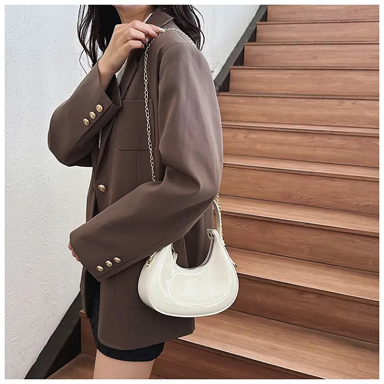 Red Glossy Chain Shoulder Bag for Women 2026 — feature 37