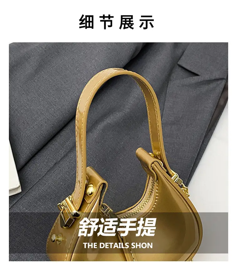 Red Glossy Chain Shoulder Bag for Women 2026 — feature 5