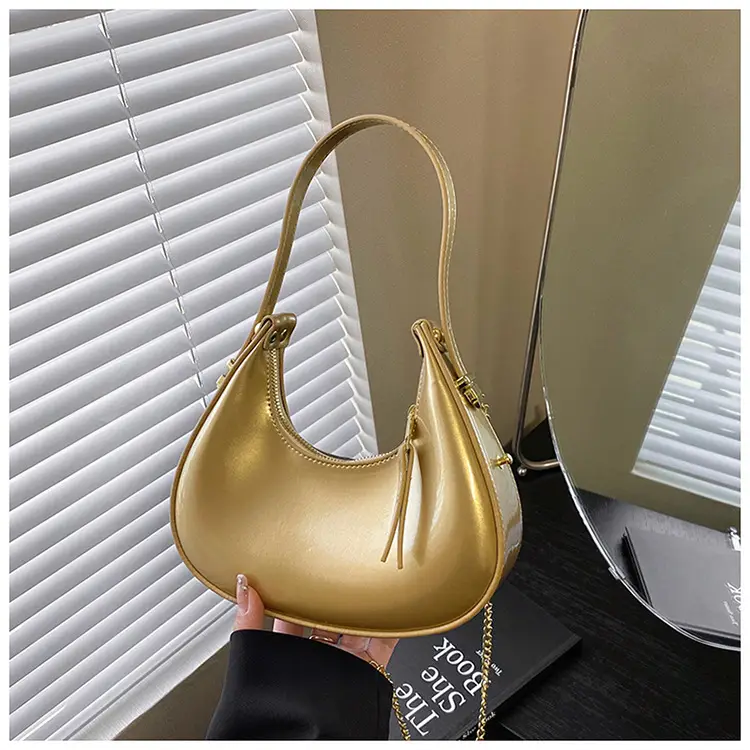 Red Glossy Chain Shoulder Bag for Women 2026 - Image 13