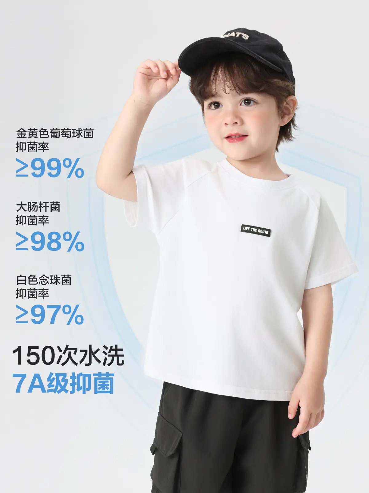 Right European Boys T-Shirt Light Blue Summer Kids - Image 6