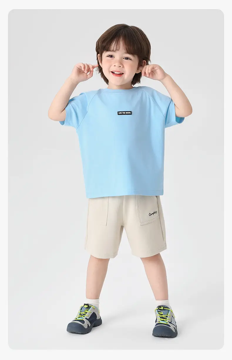 Right European Boys T-Shirt Light Blue Summer Kids — feature 18