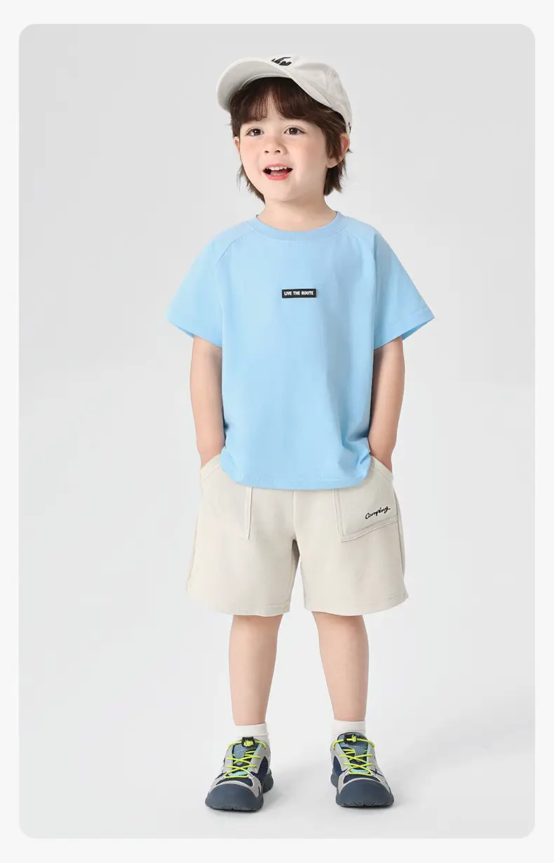 Right European Boys T-Shirt Light Blue Summer Kids — feature 19