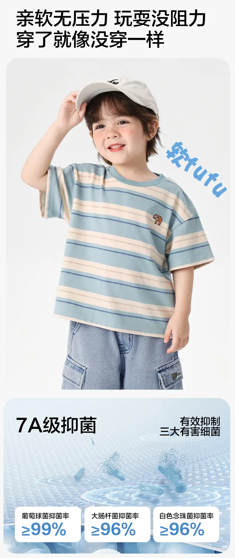 Right European Boys Striped T-Shirt 25 Summer — feature 3