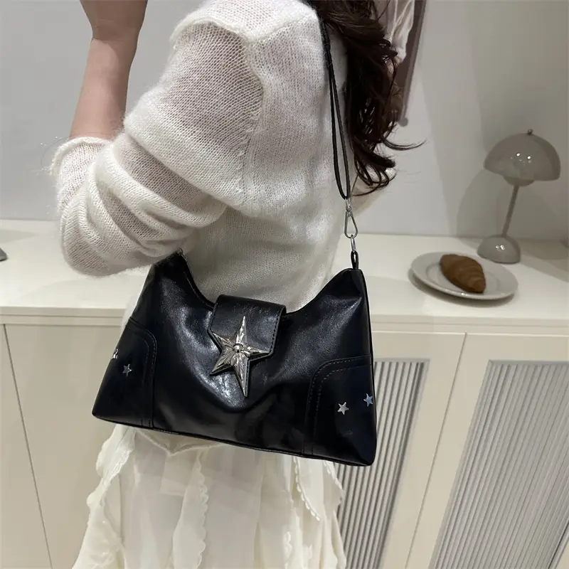 Red Starry Star Shoulder Crossbody Bag for Women - Image 8