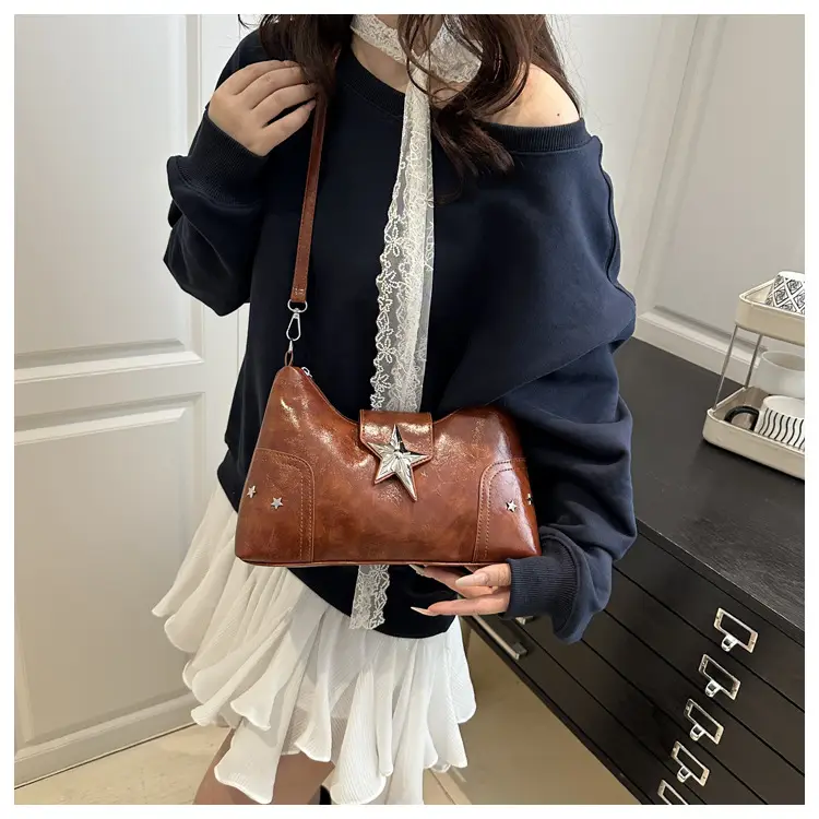 Red Starry Star Shoulder Crossbody Bag for Women — feature 9