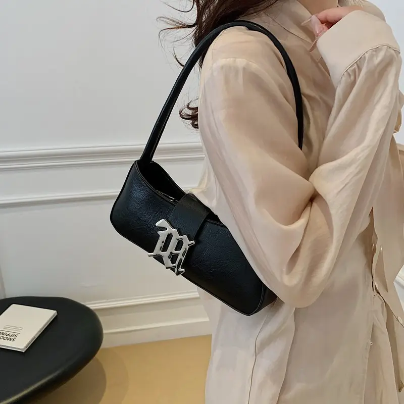 Women's Crossbody Bag with Logo Brown Leather - Image 7