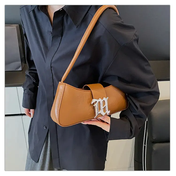 Women's Crossbody Bag with Logo Brown Leather — feature 16