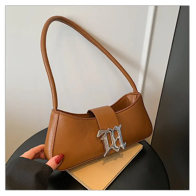 Women's Crossbody Bag with Logo Brown Leather — feature 21