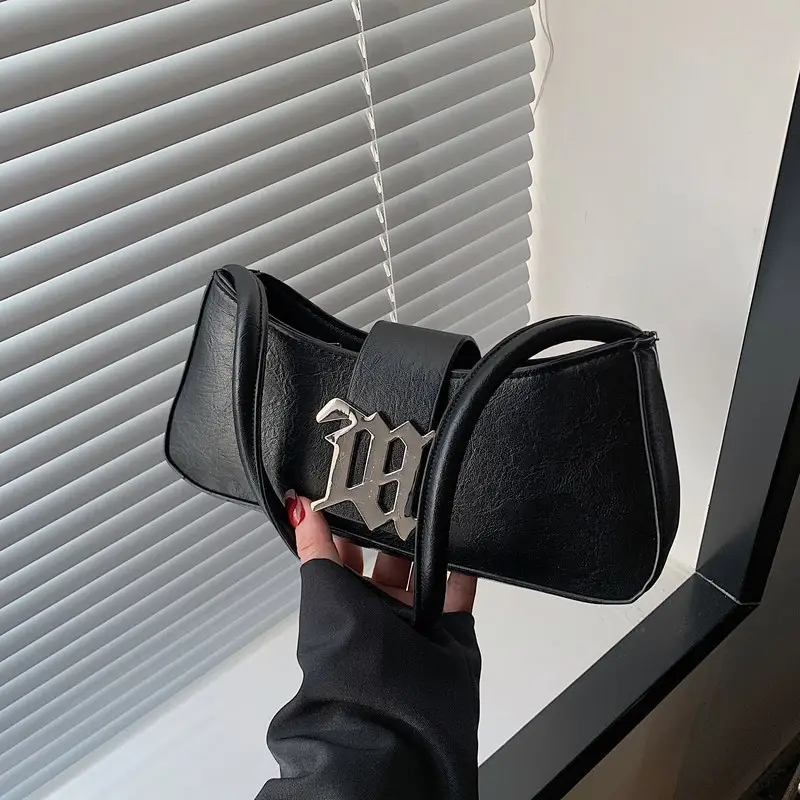 Women's Crossbody Bag with Logo Brown Leather - Image 3