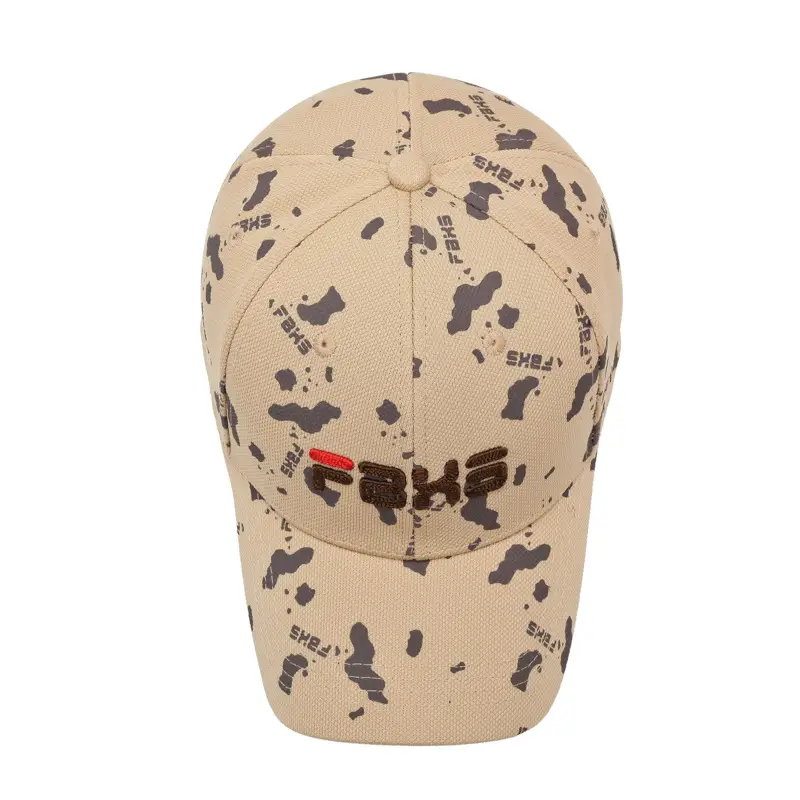 Men Printed Graffiti Cap SPF50 Outdoor Sun Hat Brown - Image 9