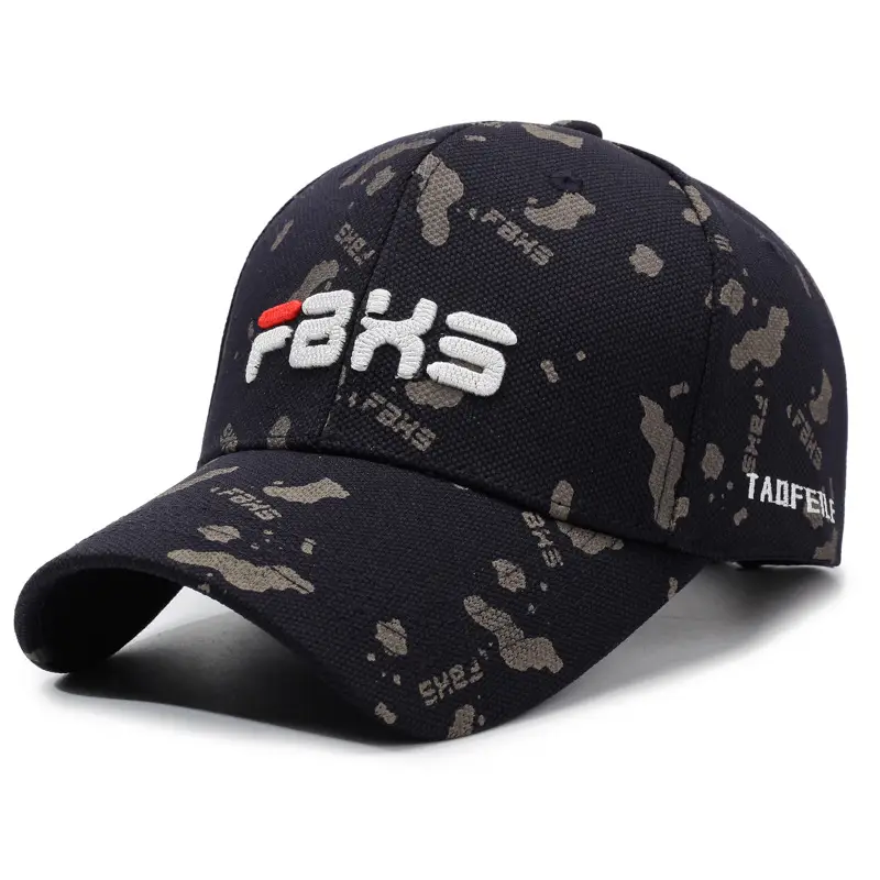 Men Printed Graffiti Cap SPF50 Outdoor Sun Hat Brown - Image 3