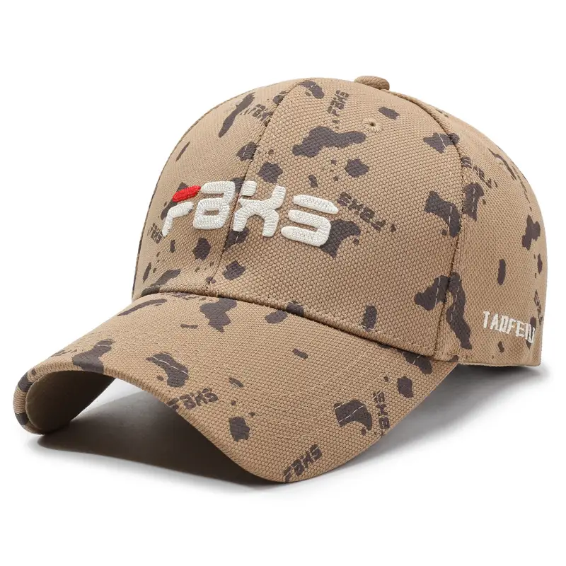 Men Printed Graffiti Cap SPF50 Outdoor Sun Hat Brown - Image 4