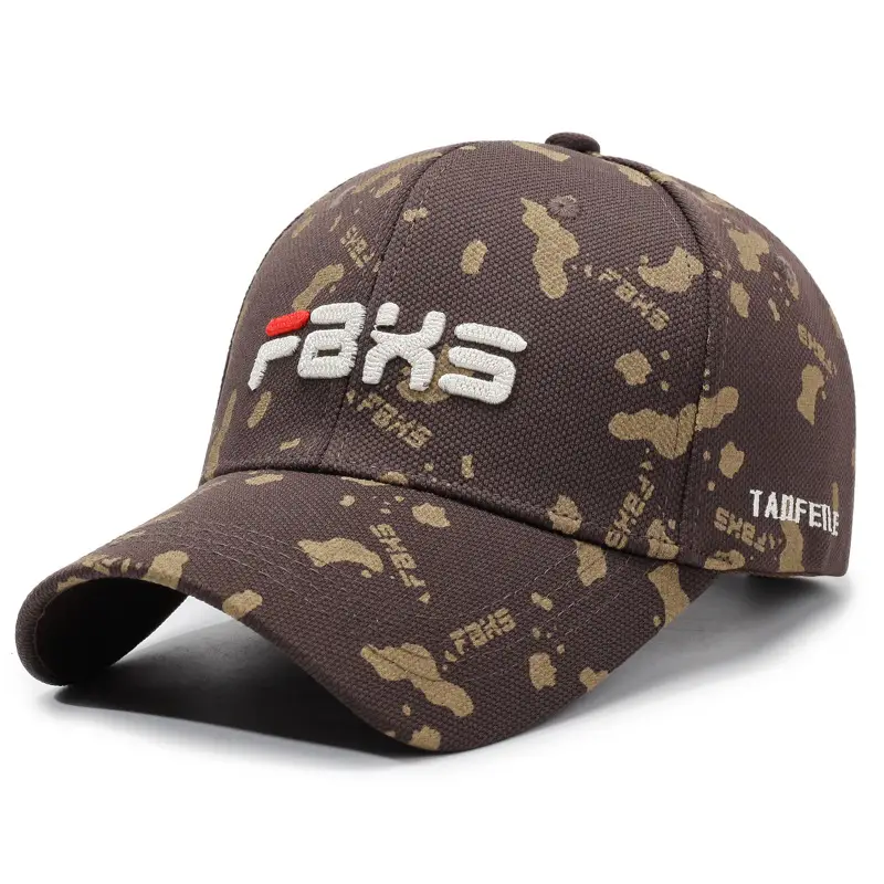 Men Printed Graffiti Cap SPF50 Outdoor Sun Hat Brown - Image 7