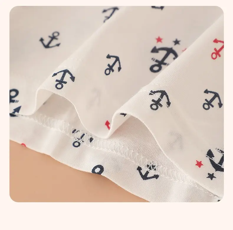 Kids Cotton T-Shirt Set White Brown Cartoon Print 3-Pack — feature 18