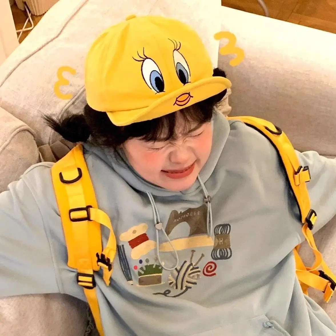 Women Cute Duck Visor Cap Yellow Cartoon Baseball - Image 3