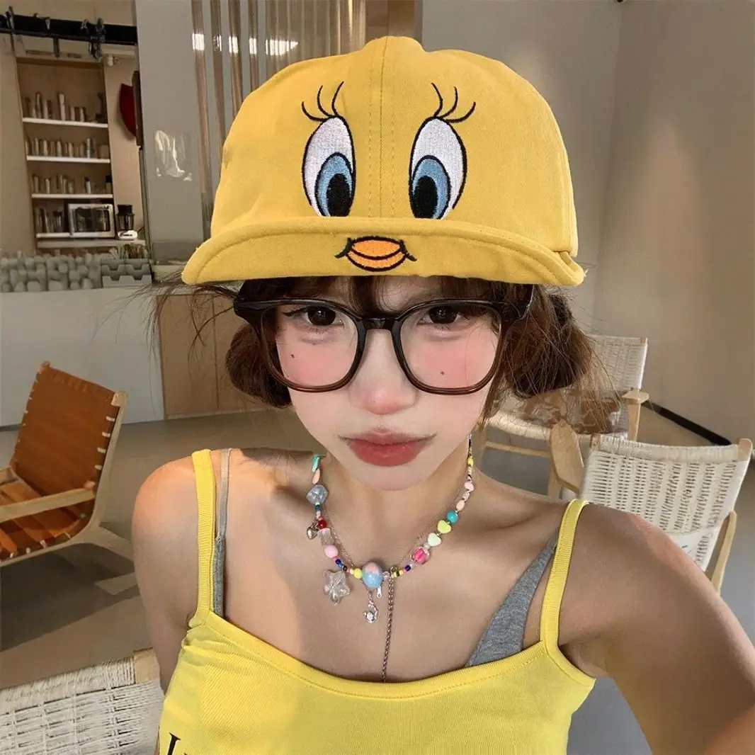 Women Cute Duck Visor Cap Yellow Cartoon Baseball — feature 3